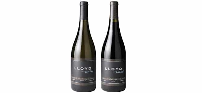 bottles of Lloyd Cellars Chardonnay and Pinot Noir